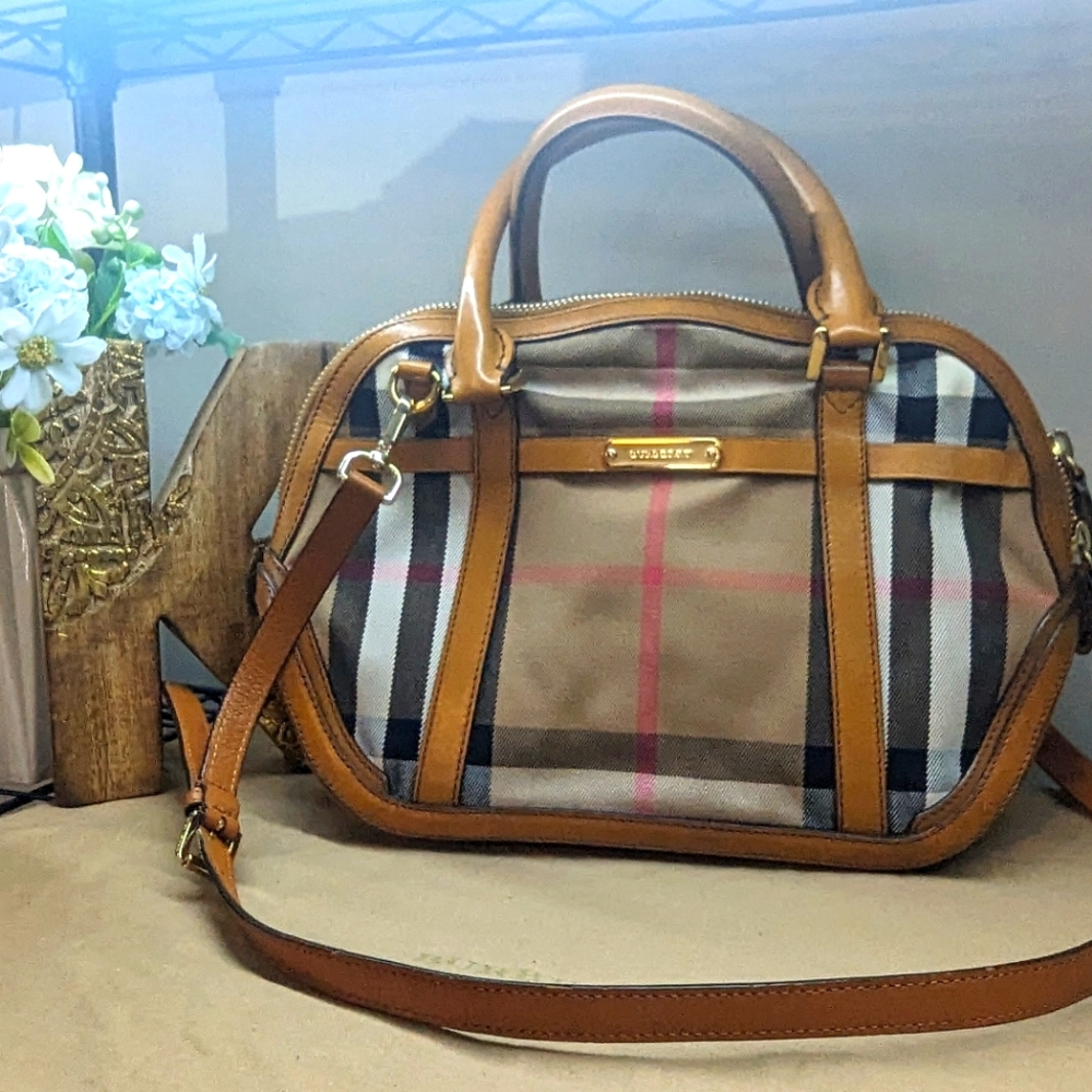 Burberry " orchard" satchel purse crossbody